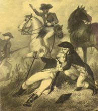 La Fayette wounded at the Battle of Brandywine